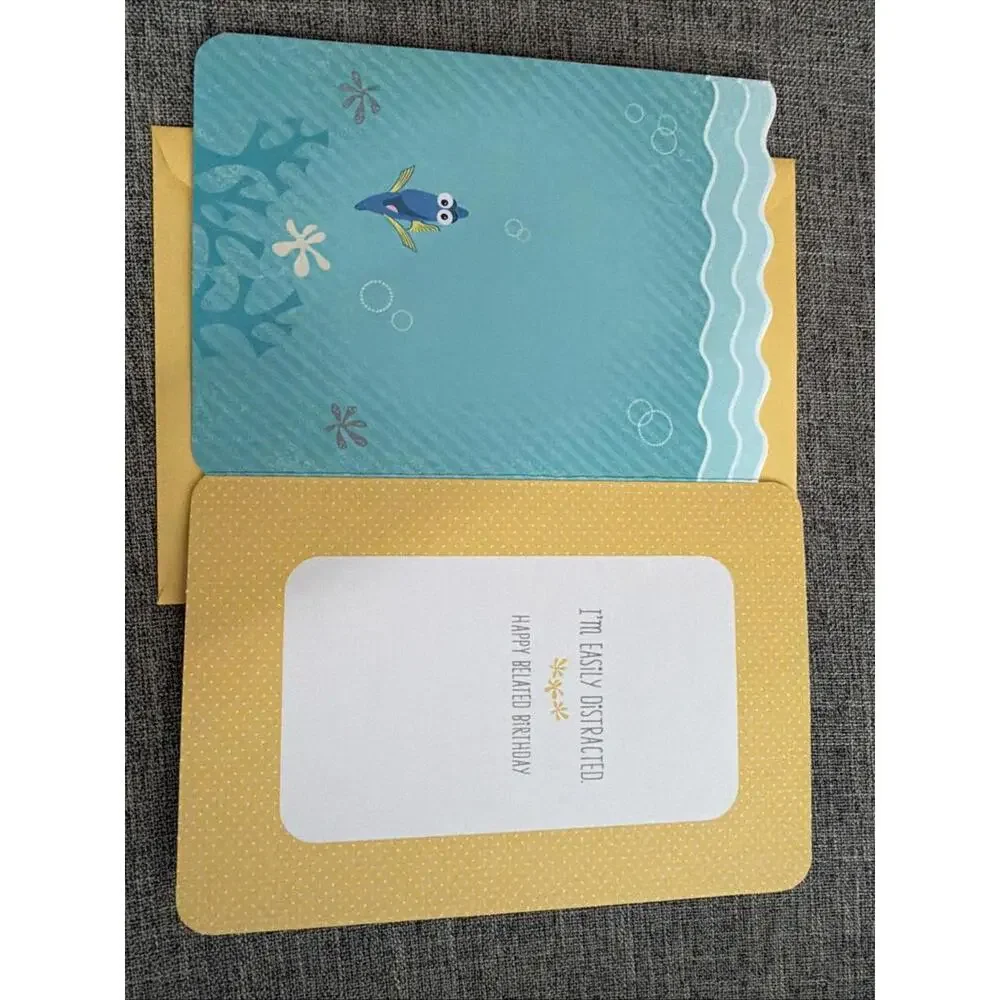 Hallmark Disney Birthday Greeting Card Finding Memo Dory Belated Birthday